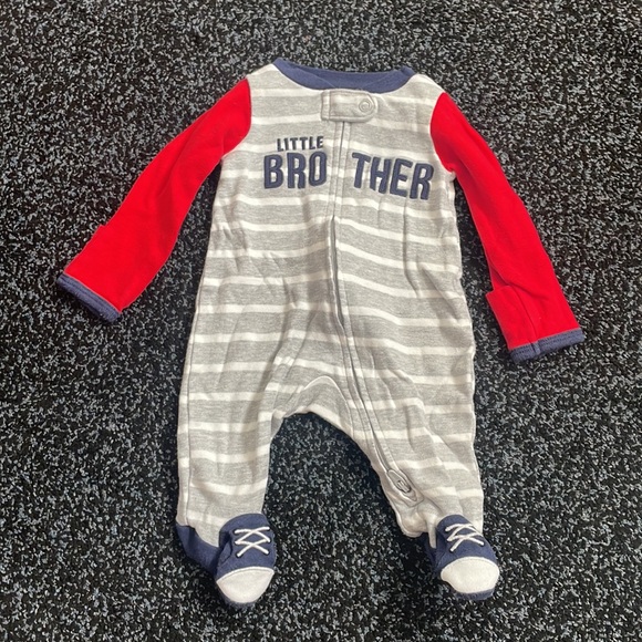 4 long sleeve footie pjs newborn - Picture 2 of 5